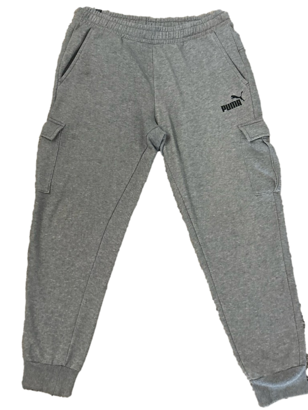 Puma Men's Heather Gray Cargo Joggers
